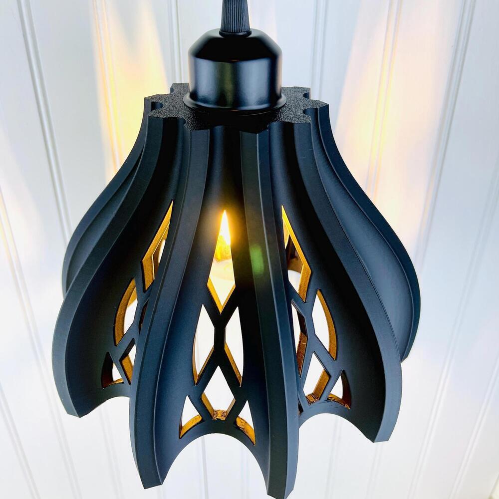 Gothic Inspired Pendant Lamp, Arch Pendant Lamp, Modern Statement Lighting - Picture 6 of 10